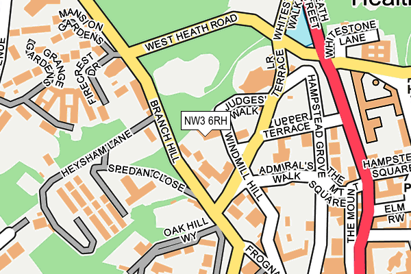 NW3 6RH map - OS OpenMap – Local (Ordnance Survey)