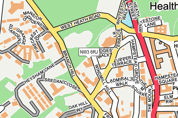 NW3 6RJ map - OS OpenMap – Local (Ordnance Survey)