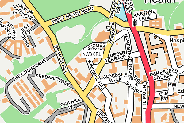 NW3 6RL map - OS OpenMap – Local (Ordnance Survey)