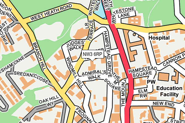 NW3 6RP map - OS OpenMap – Local (Ordnance Survey)