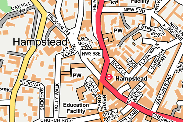 NW3 6SE map - OS OpenMap – Local (Ordnance Survey)