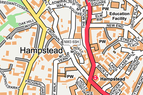 NW3 6SH map - OS OpenMap – Local (Ordnance Survey)