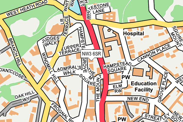 NW3 6SR map - OS OpenMap – Local (Ordnance Survey)