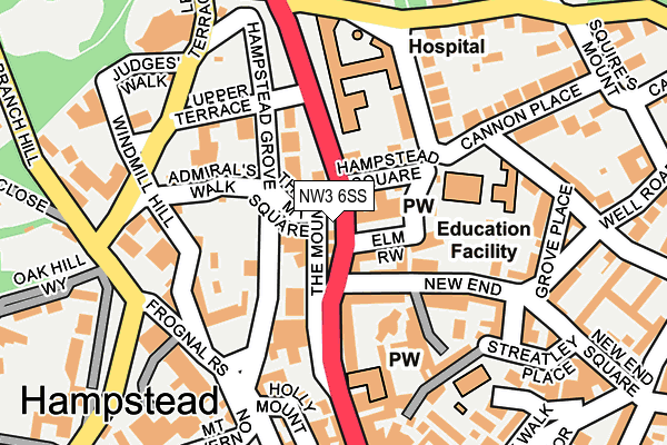 NW3 6SS map - OS OpenMap – Local (Ordnance Survey)