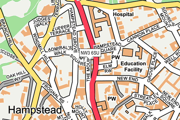 NW3 6SU map - OS OpenMap – Local (Ordnance Survey)