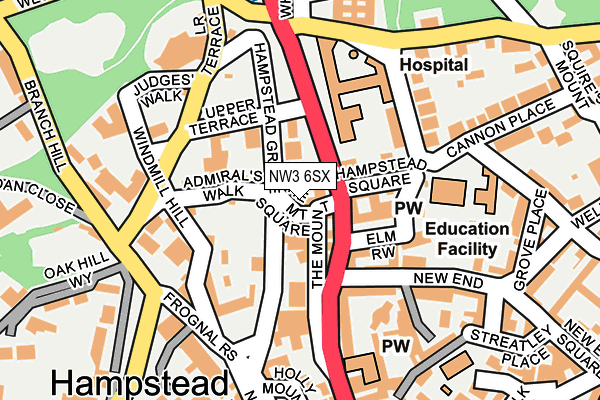 NW3 6SX map - OS OpenMap – Local (Ordnance Survey)