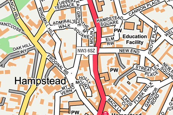 NW3 6SZ map - OS OpenMap – Local (Ordnance Survey)