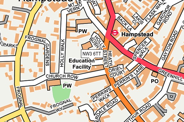 NW3 6TT map - OS OpenMap – Local (Ordnance Survey)