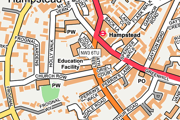 NW3 6TU map - OS OpenMap – Local (Ordnance Survey)