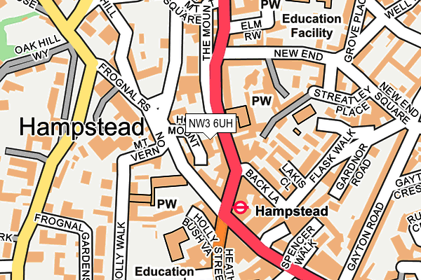 NW3 6UH map - OS OpenMap – Local (Ordnance Survey)
