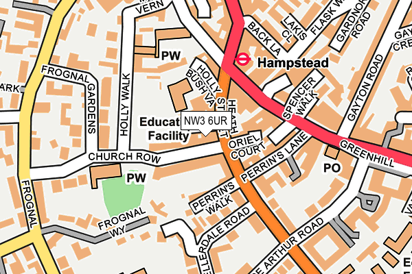 NW3 6UR map - OS OpenMap – Local (Ordnance Survey)