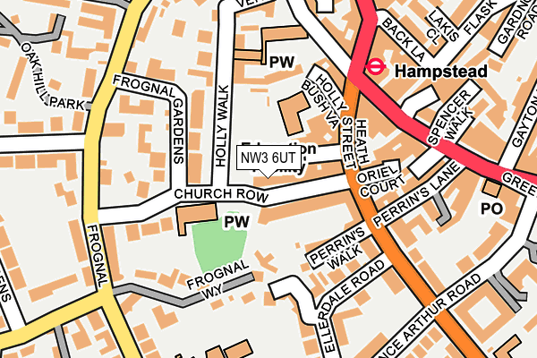 NW3 6UT map - OS OpenMap – Local (Ordnance Survey)