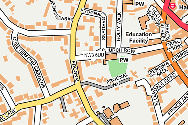 NW3 6UU map - OS OpenMap – Local (Ordnance Survey)