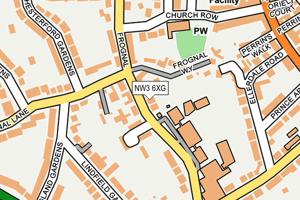 NW3 6XG map - OS OpenMap – Local (Ordnance Survey)