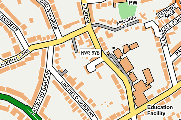 NW3 6YB map - OS OpenMap – Local (Ordnance Survey)