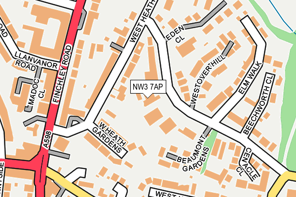 NW3 7AP map - OS OpenMap – Local (Ordnance Survey)