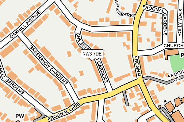 NW3 7DE map - OS OpenMap – Local (Ordnance Survey)
