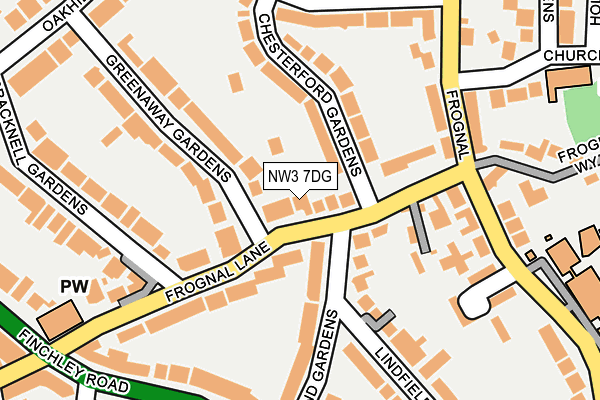NW3 7DG map - OS OpenMap – Local (Ordnance Survey)