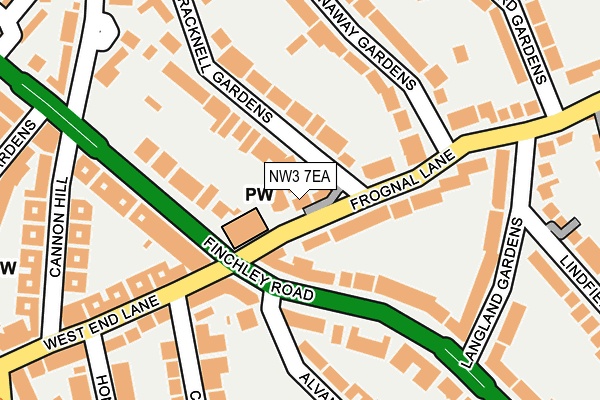 NW3 7EA map - OS OpenMap – Local (Ordnance Survey)