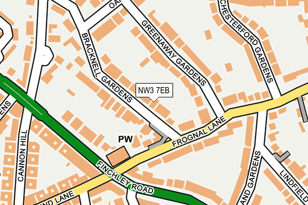 NW3 7EB map - OS OpenMap – Local (Ordnance Survey)