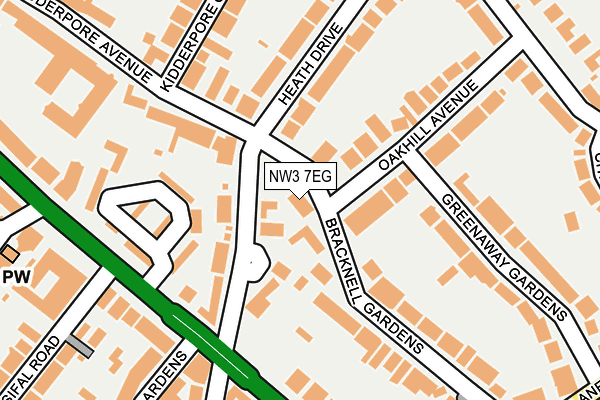 NW3 7EG map - OS OpenMap – Local (Ordnance Survey)