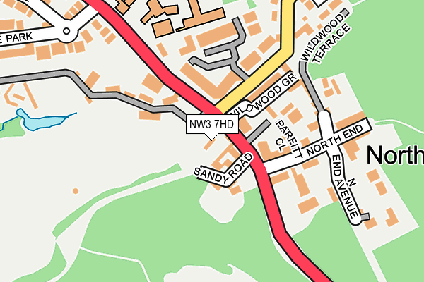 NW3 7HD map - OS OpenMap – Local (Ordnance Survey)