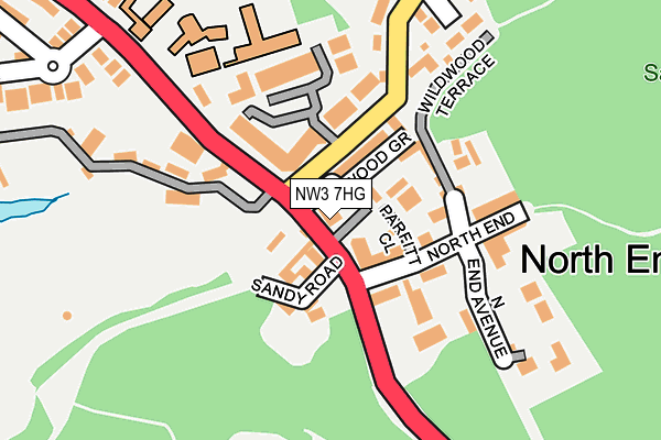NW3 7HG map - OS OpenMap – Local (Ordnance Survey)