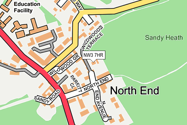 NW3 7HR map - OS OpenMap – Local (Ordnance Survey)