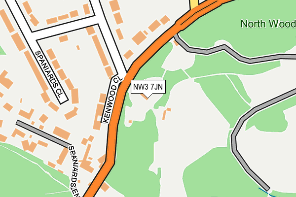 NW3 7JN map - OS OpenMap – Local (Ordnance Survey)
