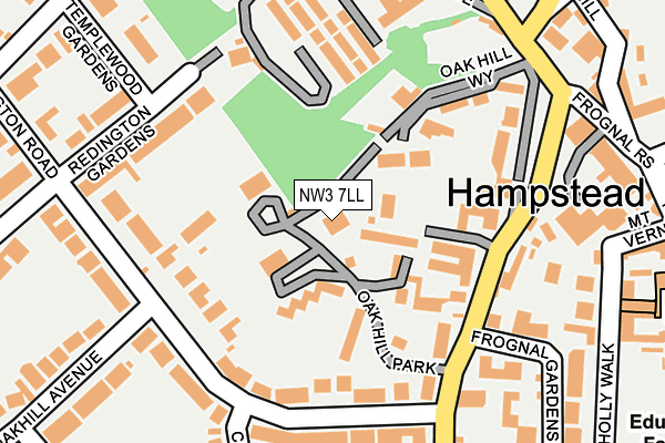 NW3 7LL map - OS OpenMap – Local (Ordnance Survey)