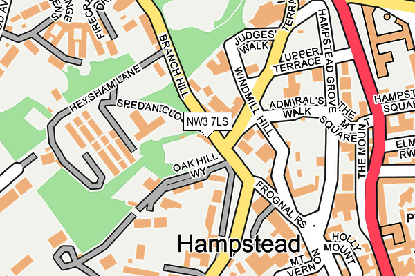 NW3 7LS map - OS OpenMap – Local (Ordnance Survey)