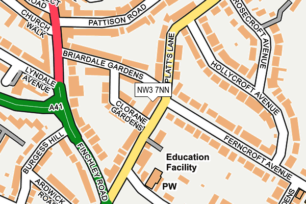 NW3 7NN map - OS OpenMap – Local (Ordnance Survey)