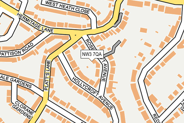 NW3 7QA map - OS OpenMap – Local (Ordnance Survey)
