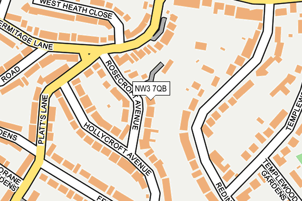 NW3 7QB map - OS OpenMap – Local (Ordnance Survey)