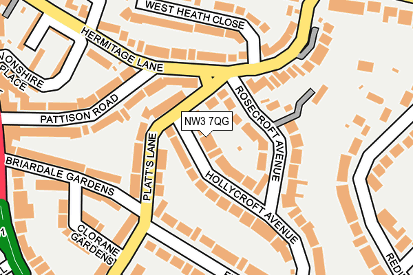 NW3 7QG map - OS OpenMap – Local (Ordnance Survey)