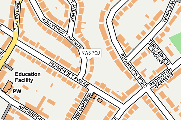 NW3 7QJ map - OS OpenMap – Local (Ordnance Survey)