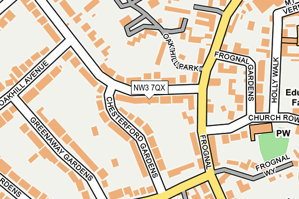 NW3 7QX map - OS OpenMap – Local (Ordnance Survey)