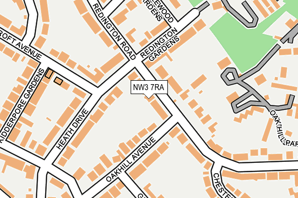 NW3 7RA map - OS OpenMap – Local (Ordnance Survey)