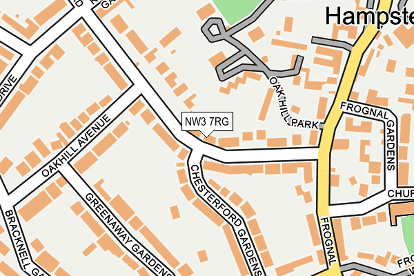 NW3 7RG map - OS OpenMap – Local (Ordnance Survey)