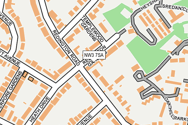 NW3 7SA map - OS OpenMap – Local (Ordnance Survey)