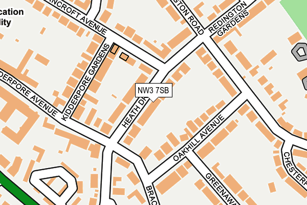 NW3 7SB map - OS OpenMap – Local (Ordnance Survey)