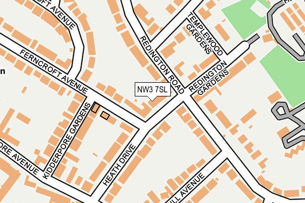 NW3 7SL map - OS OpenMap – Local (Ordnance Survey)