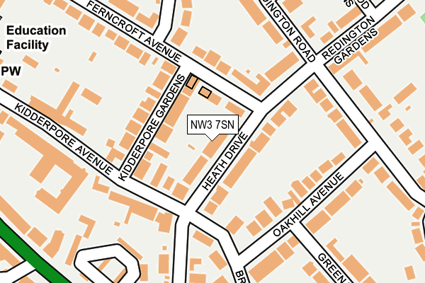 NW3 7SN map - OS OpenMap – Local (Ordnance Survey)