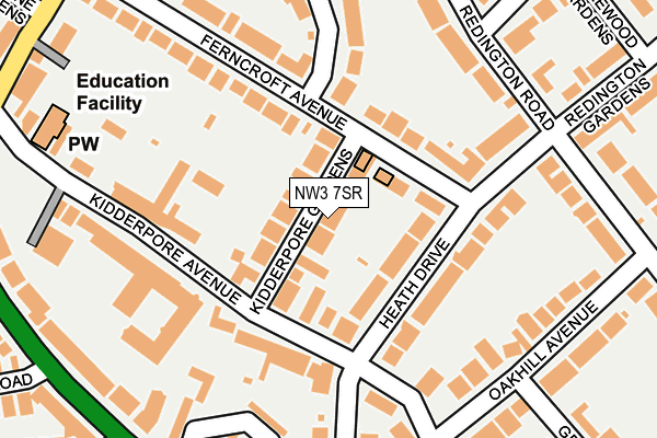 NW3 7SR map - OS OpenMap – Local (Ordnance Survey)