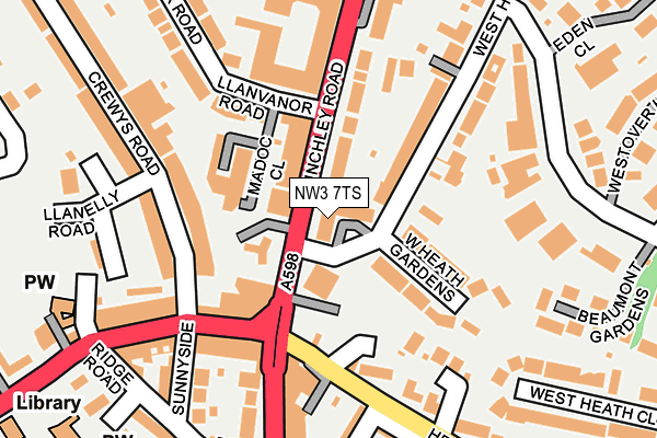 NW3 7TS map - OS OpenMap – Local (Ordnance Survey)