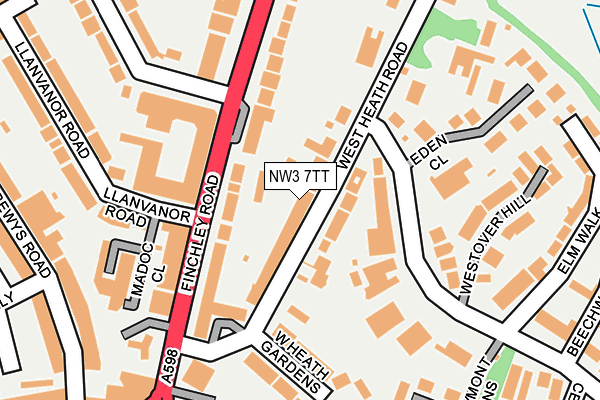 NW3 7TT map - OS OpenMap – Local (Ordnance Survey)