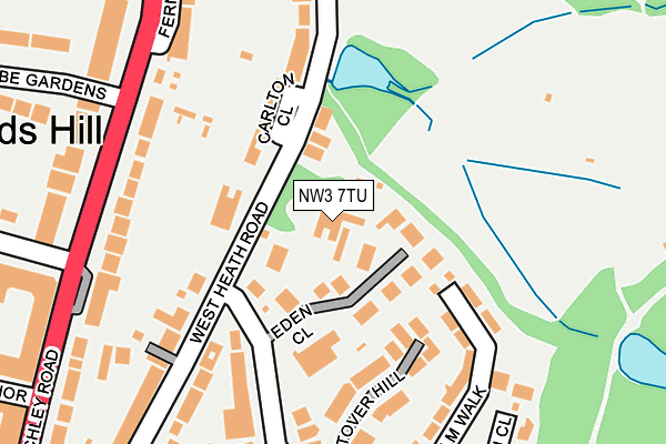 NW3 7TU map - OS OpenMap – Local (Ordnance Survey)