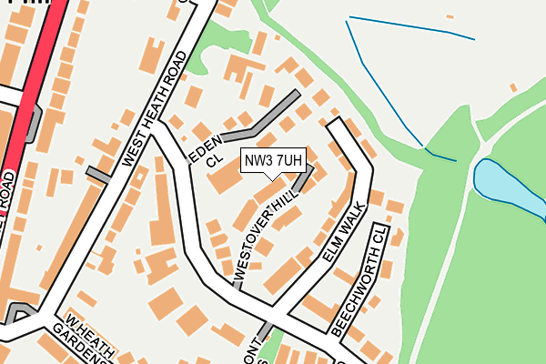 NW3 7UH map - OS OpenMap – Local (Ordnance Survey)