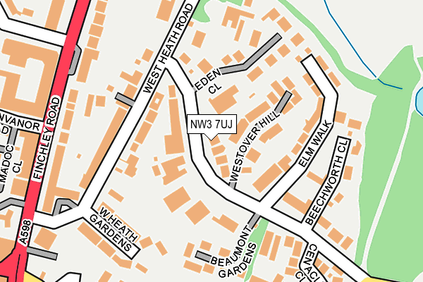 NW3 7UJ map - OS OpenMap – Local (Ordnance Survey)