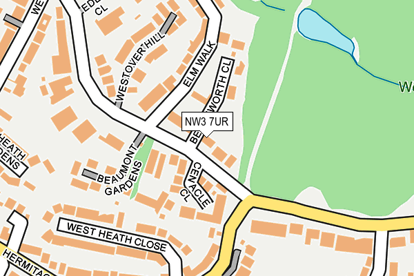 NW3 7UR map - OS OpenMap – Local (Ordnance Survey)